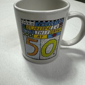 Vintage SHOEBOX 'Looking Good at 50' Coffee Mug